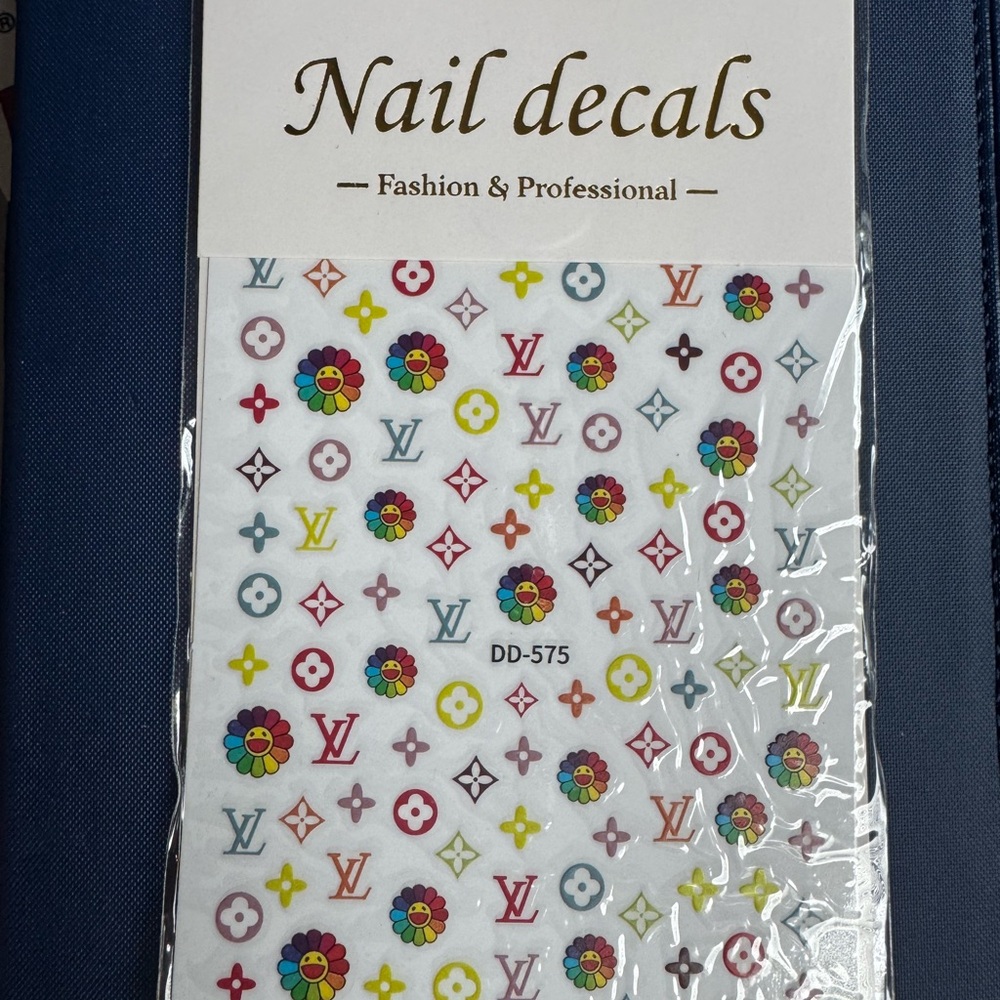LV Colorful Designer Nail Decals